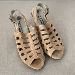 eric michael Caged Cutout Slingback High Heel Sandal size 38